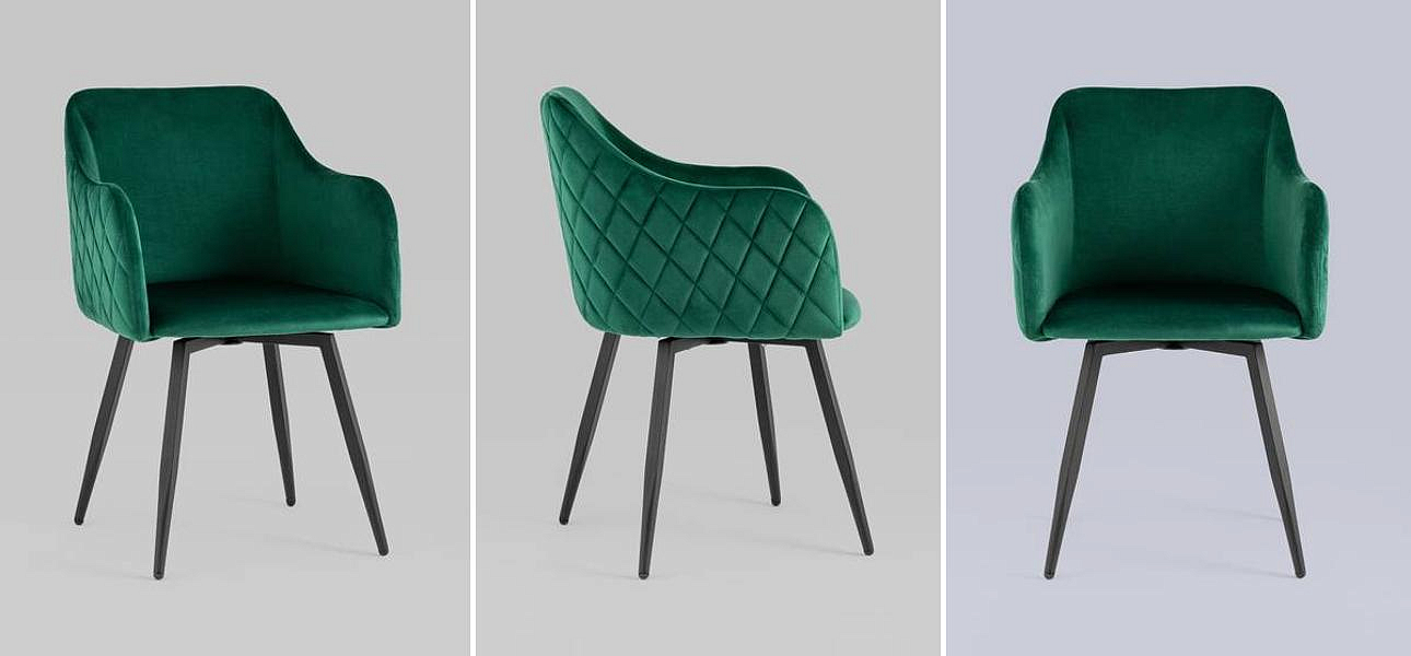 Стул Вращающийся Nika Chair Цвет Изумрудный Зеленый Стул Вращающийся Nika Chair Цвет Изумрудный Зеленый - Loft-Concept в Рязани