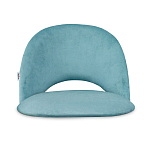 Барный стул со спинкой на 4-х деревянных ножках Голубой Велюр Ava Charm варинант исполнения - 2 | Loft Concept в Рязани