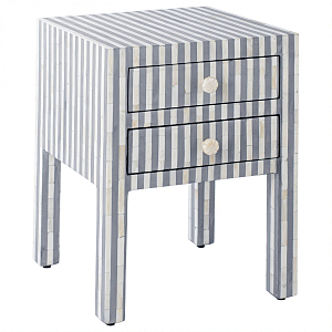 Тумбочка Indian striped Bone Inlay nightstand