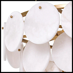 Люстра подвесная четырехъярусная с подвесками в форме дисков Cryptocrystalline Stone варинант исполнения - 4 | Loft Concept в Рязани