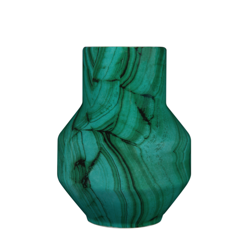 Ваза Malachite Vase rubikon low Малахит Ваза Malachite Vase rubikon low Малахит в Рязани | Loft Concept