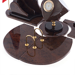 Настольный письменный набор из природного камня обсидиана коричневого Team leader варинант исполнения - 4 | Loft Concept в Рязани