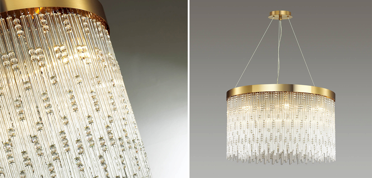 Люстра Hailstorm Rain Kerri Chandelier gold 60 Люстра Hailstorm Rain Kerri Chandelier gold 60 - Loft-Concept в Рязани