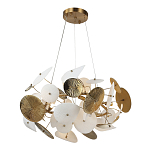 Люстра с белыми и золотистыми цветами Dahlia Flowers Lamp варинант исполнения - 3 | Loft Concept в Рязани