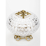 Конфетница из прозрачного рельефного стекла Eden Garden варинант исполнения - 2 | Loft Concept в Рязани