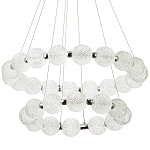 Светодиодная двухъярусная кольцевая люстра хром Crystal Globule Chandelier Chrome варинант исполнения - 1 | Loft Concept в Рязани