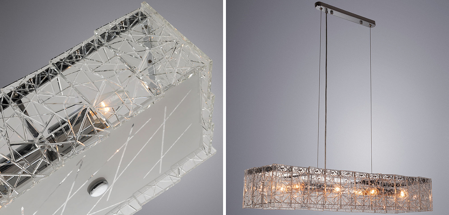 Люстра Alvaro Crystal Rectangular Chandelier Люстра Alvaro Crystal Rectangular Chandelier - Loft-Concept в Рязани
