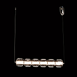 Люстра линейная с 6-ю прозрачными стеклянными плафонами округлой формы HANDLE GRAPE варинант исполнения - 3 | Loft Concept в Рязани