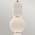 Подвесной светильник белого цвета с тремя геометрическими плафонами Alora Mood варинант исполнения - 4 | Loft Concept в Рязани