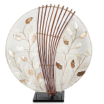 Настольная лампа из перламутра и дерева на подставке Indonesian Petal варинант исполнения - 3 | Loft Concept в Рязани