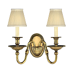Бра с 2-мя бежевыми абажурами в классическом стиле Hinkley варинант исполнения - 1 | Loft Concept в Рязани