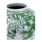 Ваза с зелеными цветочными и птичьими мотивами Vase Inspired by Nature варинант исполнения - 3 | Loft Concept в Рязани