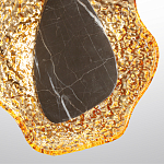 Бра с волнообразным стеклянным плафоном и вставкой из мрамора Liquid Stone варинант исполнения - 10 | Loft Concept в Рязани