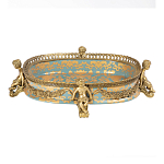 Чаша с орнаментом на ножках в виде бронзовых ангелов Eden Garden варинант исполнения - 1 | Loft Concept в Рязани