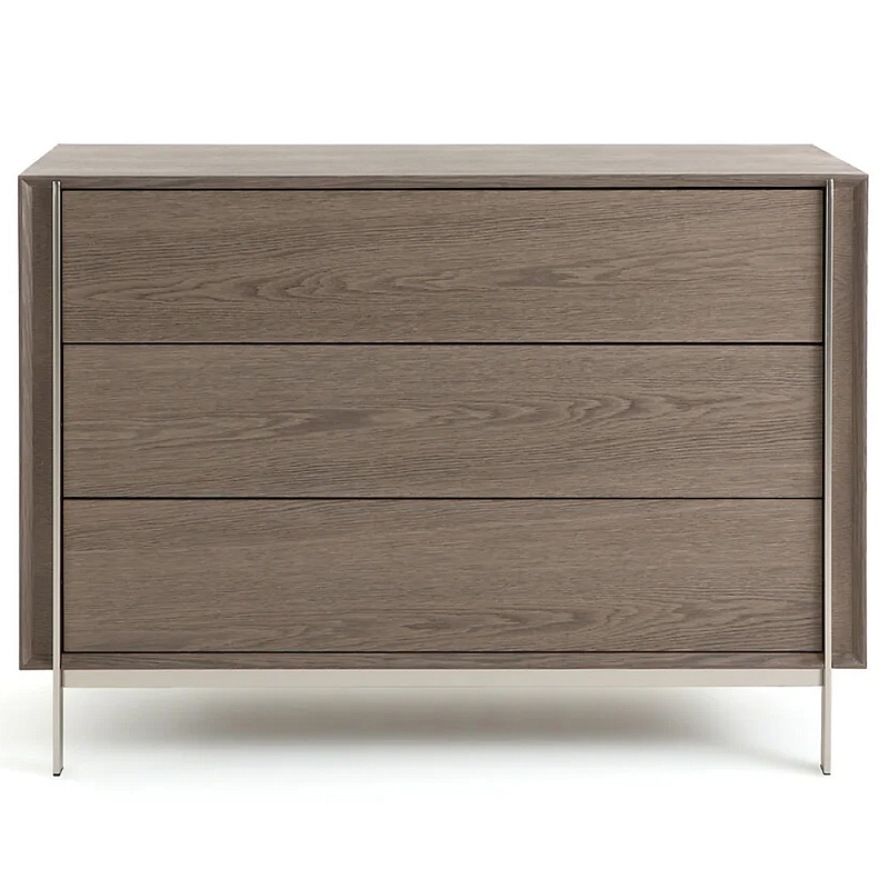 Комод из серого дуба Sawada Gray Oak Chest of Drawers Коричневый Никель Комод из серого дуба Sawada Gray Oak Chest of Drawers Коричневый Никель в Рязани | Loft Concept