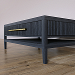 Кофейный стол Primo с двумя ящиками Черный дуб варинант исполнения - 6 | Loft Concept в Рязани