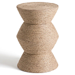 Приставной стол с отделкой из джута Juti D30 см варинант исполнения - 1 | Loft Concept в Рязани