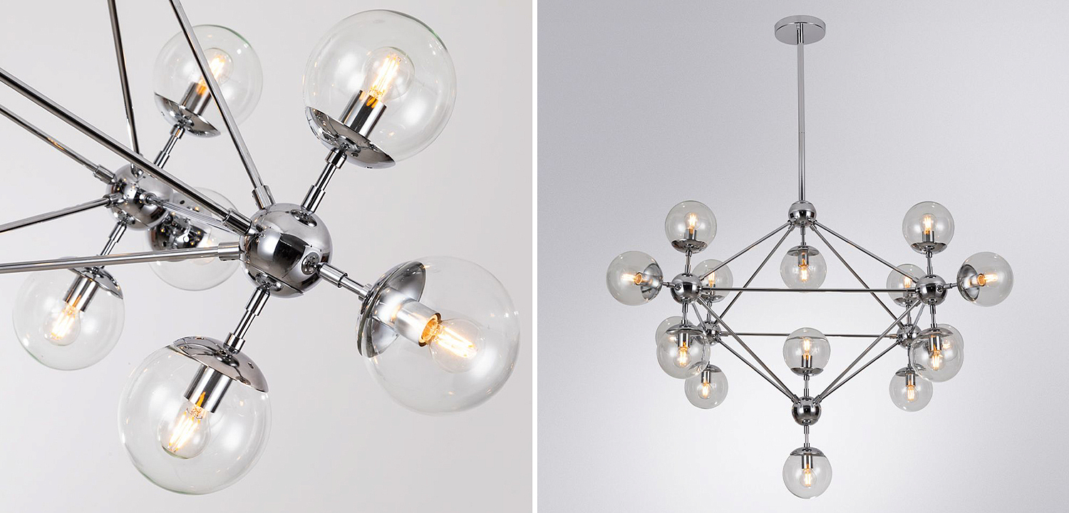 Люстра Modo Chandelier Chrome 15 Люстра Modo Chandelier Chrome 15 - Loft-Concept в Рязани