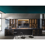 Кухонный гарнитур из дерева и камня с раздвижными дверцами OPERATING COLUMN 2.0 Dada Engenereed Kitchen варинант исполнения - 5 | Loft Concept в Рязани