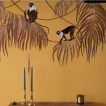 Обои с вышивкой ручной работы Étienne Original colourway on wool sateen варинант исполнения - 5 | Loft Concept в Рязани