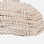 Подвесной светильник в виде купола декорированный белыми деревянными бусинами White Wooden Beads Hanging Lamp варинант исполнения - 3 | Loft Concept в Рязани