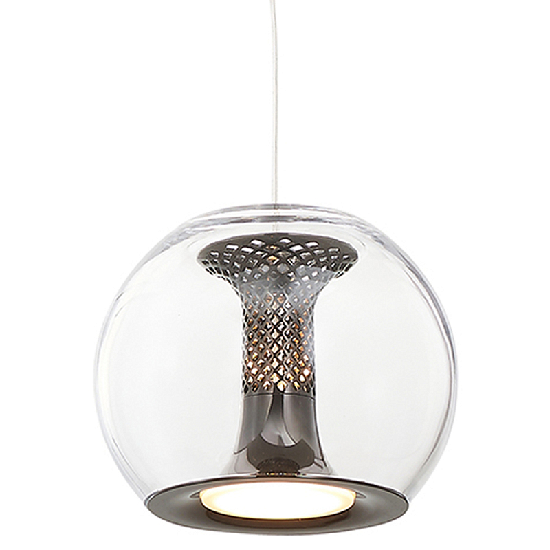 Подвесной светильник со стеклянным плафоном Inner Gleam Globe black Черный Прозрачное Стекло Подвесной светильник со стеклянным плафоном Inner Gleam Globe black Черный Прозрачное Стекло в Рязани | Loft Concept