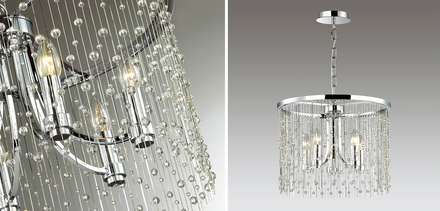 Люстра Hailstorm Rain Chandelier chrome Люстра Hailstorm Rain Chandelier chrome - Loft-Concept в Рязани