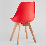 Стул с основой из пластика и мягким сиденьем Arvika Red варинант исполнения - 5 | Loft Concept в Рязани