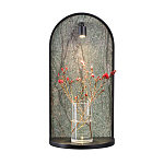 Настенный светильник зеленого цвета с черной рамкой овальной формы с полкой Herbarium  варинант исполнения - 6 | Loft Concept в Рязани