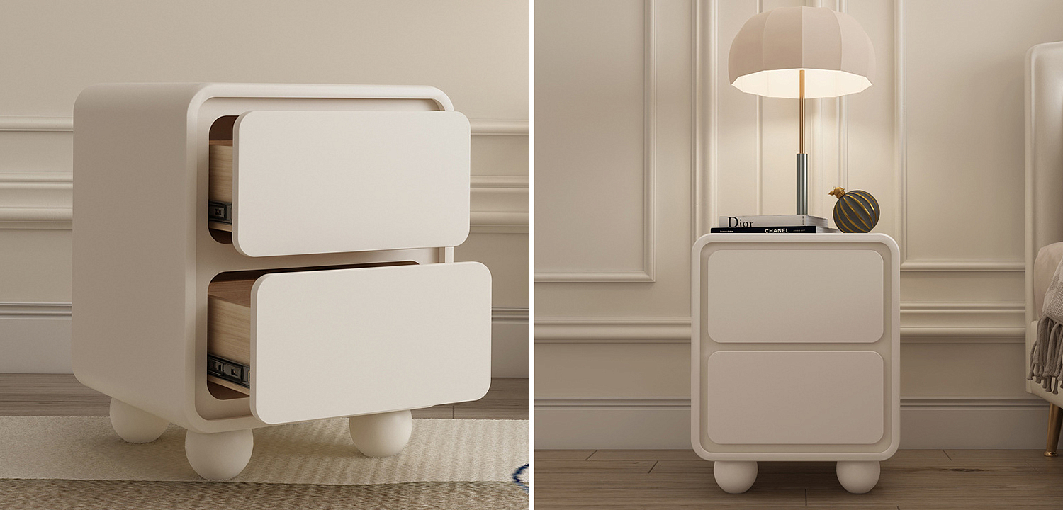 Тумба Cobb Beige Nightstand Тумба Cobb Beige Nightstand - Loft-Concept в Рязани