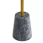 Кофейный столик круглый из мрамора серый Reliable Foundation варинант исполнения - 4 | Loft Concept в Рязани