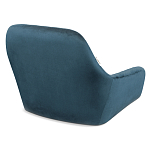 Барный стул со спинкой и подлокотниками на 4-х металлических ножках Douglas Rhombus Синий Велюр варинант исполнения - 3 | Loft Concept в Рязани