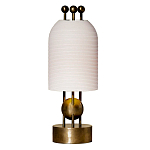 Настольная лампа в виде фонаря с белым фактурным абажуром Echoes of Light варинант исполнения - 1 | Loft Concept в Рязани