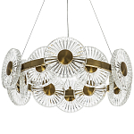 Люстра с круглыми рельефными плафонами Glass Peonies Brass Chandelier варинант исполнения - 1 | Loft Concept в Рязани
