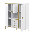 Буфет белый трёхдверный с двумя ящиками Antique Order варинант исполнения - 2 | Loft Concept в Рязани