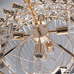 Люстра многоярусная с переплетенными металлическими элементами черного и золотого цвета и прозрачными хрустальными подвесками Empire Chandelier Crystal варинант исполнения - 10 | Loft Concept в Рязани