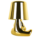 Настольная лампа фигурная золотого цвета с гладким абажуром Высота 16 см Sophia варинант исполнения - 4 | Loft Concept в Рязани