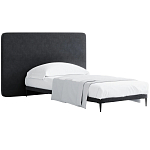 Кровать с большим мягким изголовьем Unity Grey Bed варинант исполнения - 7 | Loft Concept в Рязани