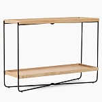 Консоль деревянной столешницей и полкой Wooden Table Top and Shelf варинант исполнения - 7 | Loft Concept в Рязани