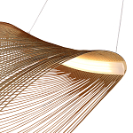 Подвесной светильник фигурный из деревянных прутьев Ecofriendly Light Source варинант исполнения - 4 | Loft Concept в Рязани