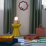 Настенное зеркало с волнистой рамой Mune Mirror Red варинант исполнения - 7 | Loft Concept в Рязани