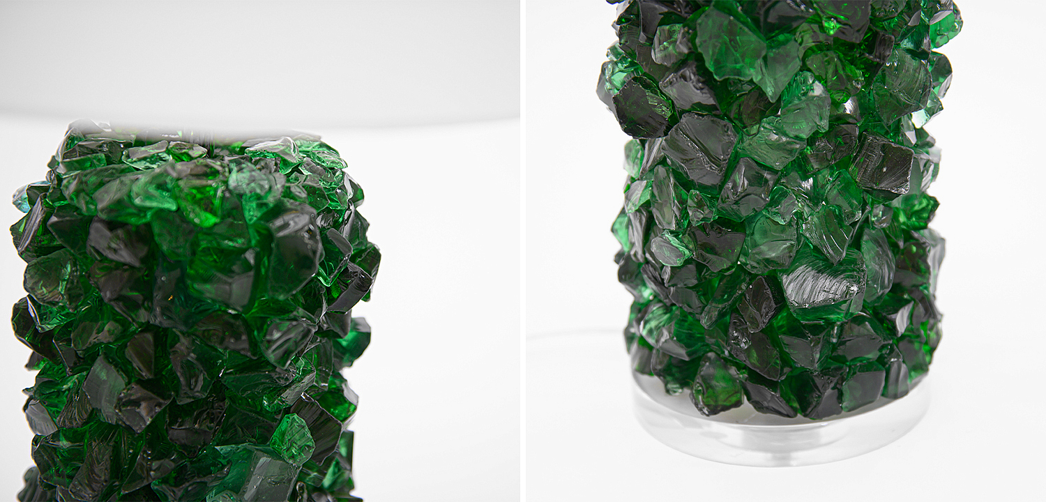 Настольная лампа Enide Green Table Lamp с абажуром Настольная лампа Enide Green Table Lamp с абажуром - Loft-Concept в Рязани