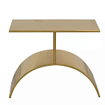 Дизайнерский журнальный стол золотой на полукруглом основании Wecaben варинант исполнения - 2 | Loft Concept в Рязани