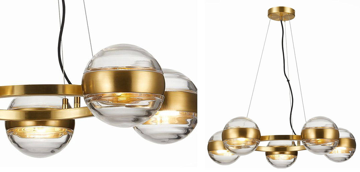Люстра Leandra Chandelier 5 Balls Люстра Leandra Chandelier 5 Balls - Loft-Concept в Рязани