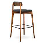 Барный стул из массива ясеня с обивкой из рогожки Elegant Ash варинант исполнения - 4 | Loft Concept в Рязани