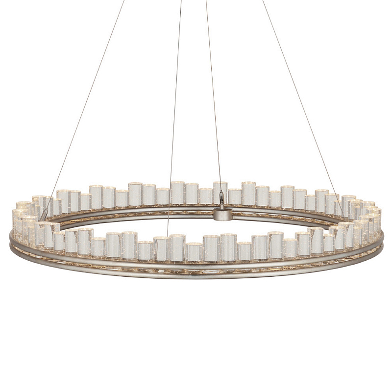 Люстра светодиодная в форме кольца Ring Horizontal Серебряный Прозрачный в Рязани | Loft Concept 