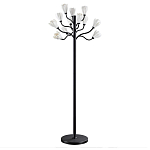 Торшер с плафонами из белых фарфоровых цветов на изогнутых ветвях Floralis варинант исполнения - 1 | Loft Concept в Рязани