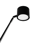 Торшер с изогнутой черной металлической стойкой и цилиндрическим плафоном Davide Groppi варинант исполнения - 4 | Loft Concept в Рязани