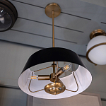 Подвесной светильник с конусовидным металлическим абажуром черного цвета Kichler варинант исполнения - 9 | Loft Concept в Рязани