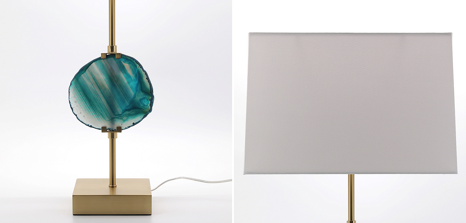 Настольная лампа Blue Agate Design Table Lamp Настольная лампа Blue Agate Design Table Lamp - Loft-Concept в Рязани